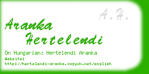 aranka hertelendi business card